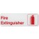 Winco SGN-382W 3" x 9" White Fire Extinguisher Information Sign