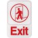 Winco SGN-681W 6" x 9" White Exit Information Sign