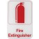 Winco SGN-682W 6" x 9" White Fire Extinguisher Information Sign