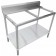 Omcan 41281 30" x 72" Solid Poly Top Table Frame with 6" Backsplash