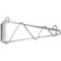 Winco VCB-24 Chrome Plated 24"W 1 Pair Shelving Wall Mount Brackets